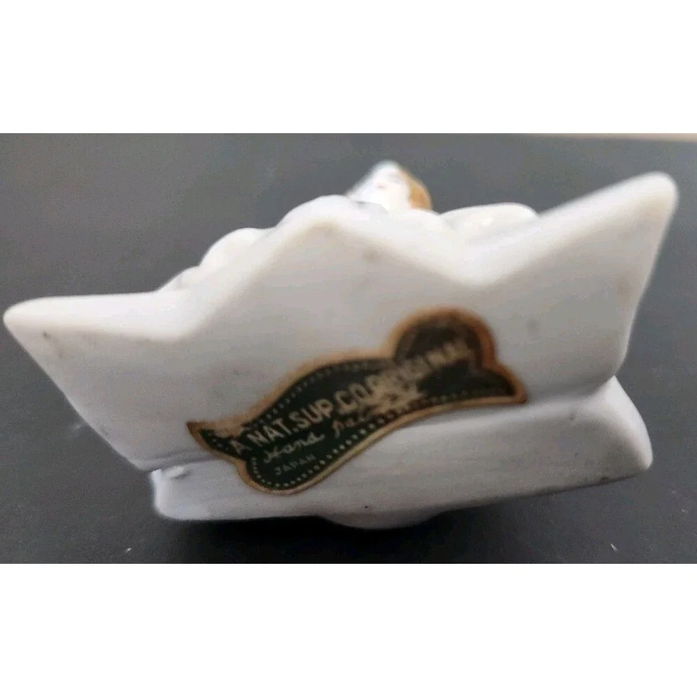 VTG Porcelain Cake Topper Wedding National Supply Co Japan 2 Inch Bride Groom